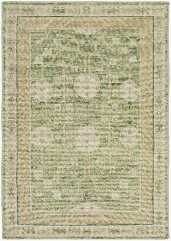 Surya Marisa Handmade Wool Rug 2' X 3' - Charming French Country Cottage Style For Cozy High-traffic Areas Sage Wool Mir2301-23