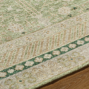 Surya Marisa Handmade Wool Rug 2' X 3' - Charming French Country Cottage Style For Cozy High-traffic Areas Sage Wool Mir2301-23