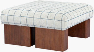 Surya Mirava Square Upholstered Ottoman Foam Cushioned Footrest for Living Room or Den MIRA001-183636