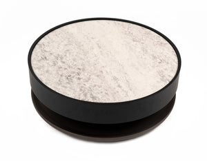 VIG Furniture Modrest Miranda - Modern Ceramic + Black Oak Round Coffee Table VGHBN459E