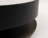 VIG Furniture Modrest Miranda - Modern Ceramic + Black Oak Round Coffee Table VGHBN459E