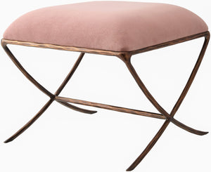 Surya Misho Square Upholstered Ottoman Handcrafted Accent Footrest for Living Room Seating MISO001-182020