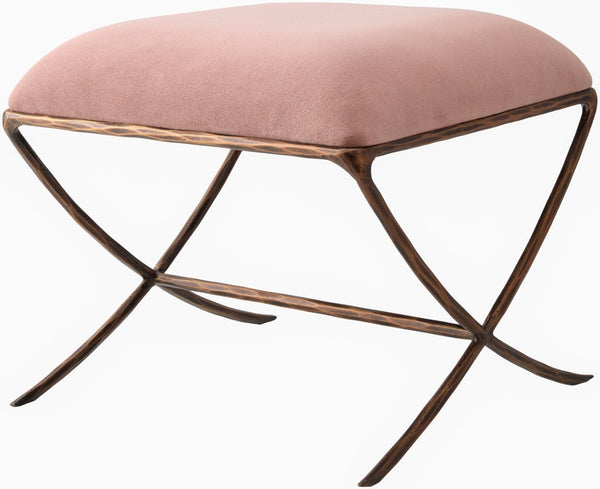 Surya Misho Square Upholstered Ottoman Handcrafted Accent Footrest for Living Room Seating MISO001-182020