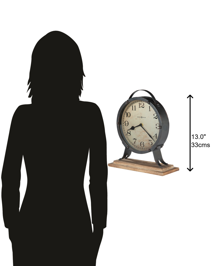Hekman Furniture 635197 Gravelyn Mantel Clock - Vintage Aged Iron Design, Quartz Movement, Perfect For Home Decor  Gravelyn Mantel Clock 635197