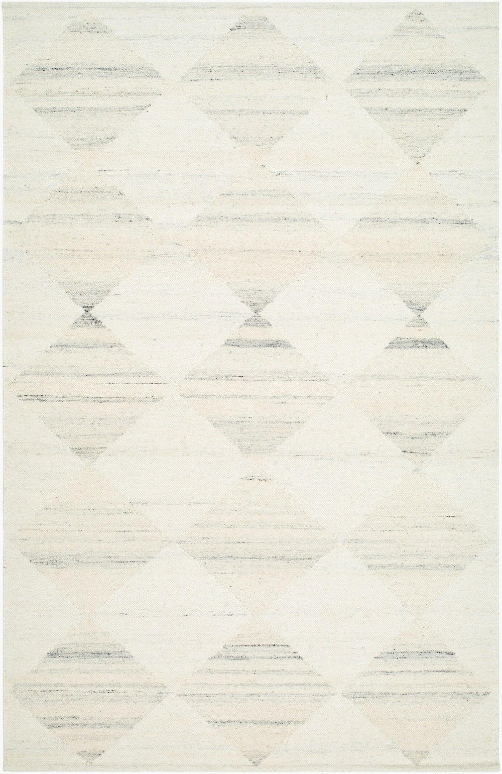 Livabliss Midyat Handmade Wool Flatweave Rug Artisan Woven for Entryways and Layered Accent Spaces White, Light Gr 5' x 7'6" MIY2300-576