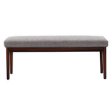 Homelegance By Top-Line Harmonn Upholstered Espresso Finish Bench Brown Linen