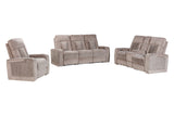 Parker Living Equinox - Mushroom Power Reclining Sofa with Drop Down Table Mushroom MEQU#834PH-MURM Parker House