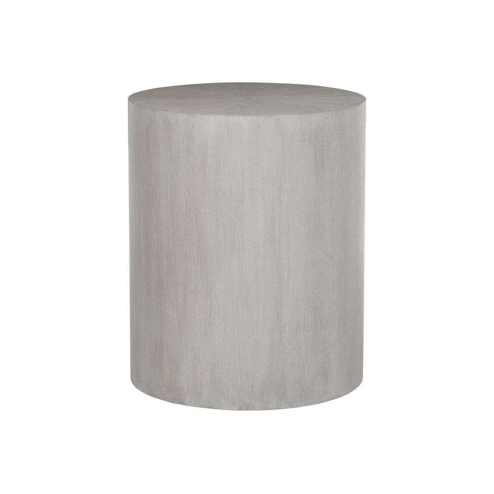 Bernhardt Bernhardt Thorne Side Table — Quartered White Oak Drum Accent, Starburst Top, Natural Finish, 20"W 452125