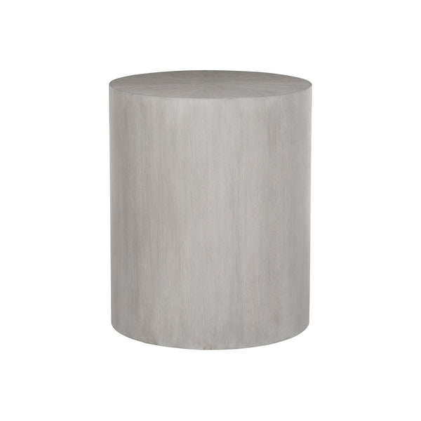 Bernhardt Bernhardt Thorne Side Table — Quartered White Oak Drum Accent, Starburst Top, Natural Finish, 20"W 452125