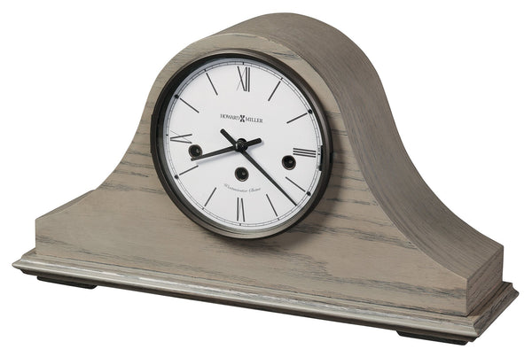 Hekman Furniture 630278 Lakeside Ii Key-wound Mantel Clock With Elegant Chimes & Seaside Gray Finish For Home Decor Seaside Grey Lakeside Ii Mantel Clock 630278