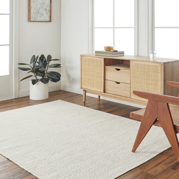 Surya Majorca Handcrafted 2' X 3' Wool Rug - Luxurious Softness, Minimalist Design, Timeless Elegance Light Gray Wool Mjc2300-23