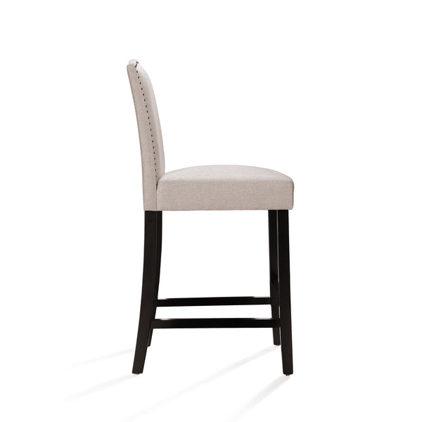 English Elm Markson Nail Head Trim Counter Stools Set of Two Upholstered Hardwood Frame Espresso 62369.00WHT