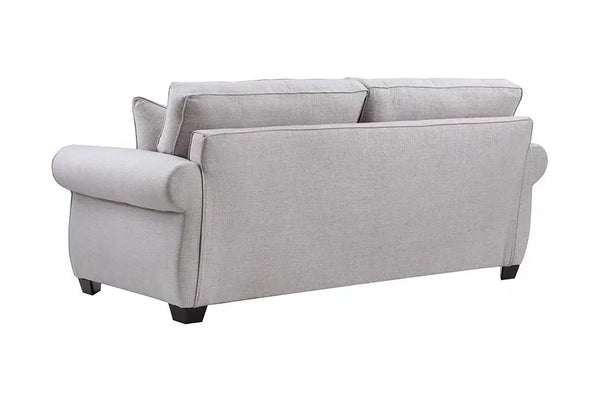 Porter Designs Porter Oasis Overstuffed Sofa - Cream Linen, Rolled Arms, Feather Down Pillows For Ultimate Comfort Cream Fabric 01-207c-01-6327fa