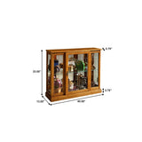 Lighted 1 Shelf Console Display Cabinet in Golden Oak Brown Brown 6715 Pulaski Furniture