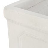 Christopher Knight Home® - Noble House - Burgos Outdoor Small Cast Stone Planter, Antique White