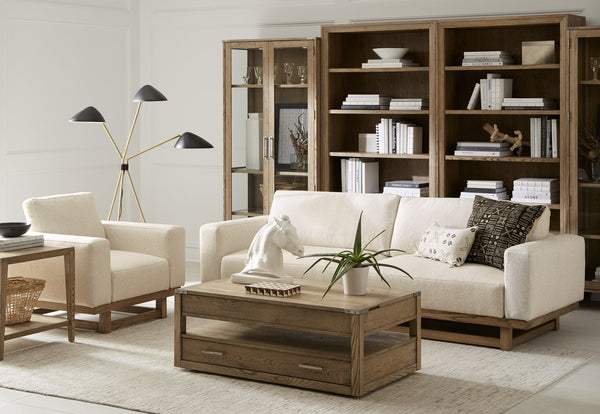 A.R.T. Furniture Floating Track Sofa - Contemporary Cream Elegance For Your Living Space, Perfect Blend Of Style & Comfort   758521-5062