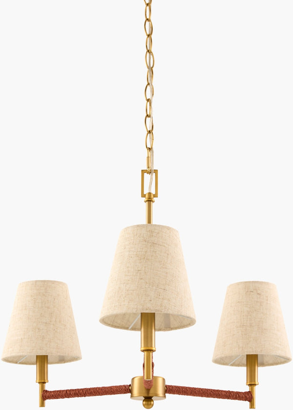 Livabliss Majen Wrought Iron Linen Shade Chandelier Mid-century Modern Dining Room Fixture MJN-003