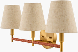 Livabliss Majen Mid-century Iron Wall Sconce with Linen Shade for Living Room or Hallway MJN-008