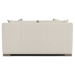 Bernhardt Bernhardt Gabi Loveseat — Made-To-Order Curved Fabric Sofa With Deep Cushions, Knife-Edge Backs, Wood Feet P7085A