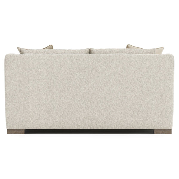 Bernhardt Bernhardt Gabi Loveseat — Made-To-Order Curved Fabric Sofa With Deep Cushions, Knife-Edge Backs, Wood Feet P7085A