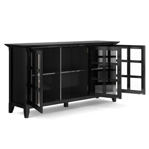 English Elm Acadian Wide Storage Cabinet In Black – Handcrafted Solid Wood, Versatile Storage & Elegant Design B136P158286