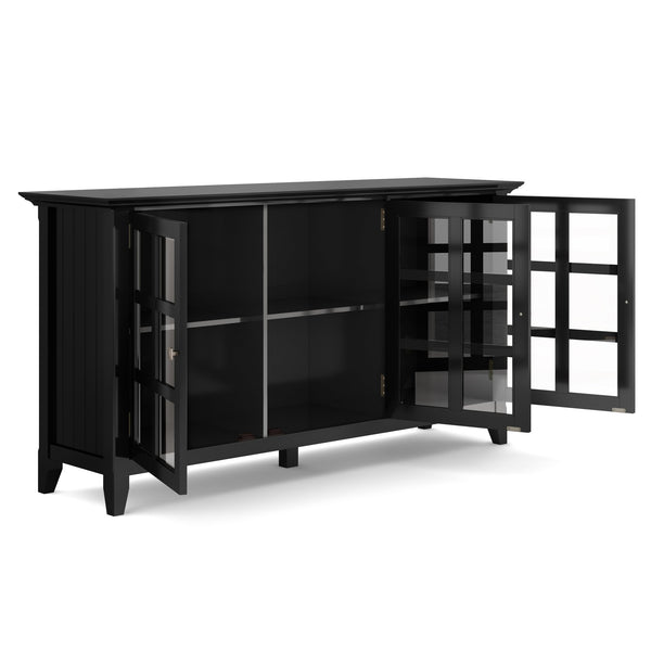 English Elm Acadian Wide Storage Cabinet In Black – Handcrafted Solid Wood, Versatile Storage & Elegant Design B136P158286