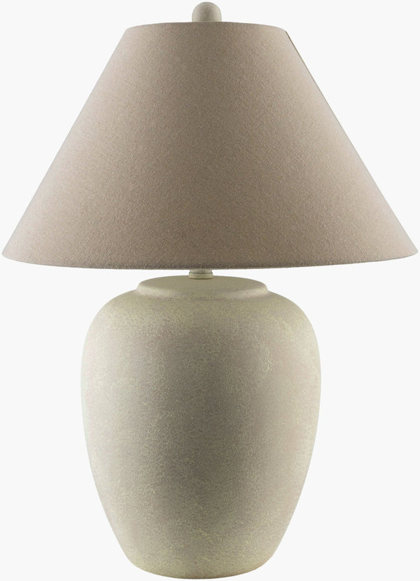 Livabliss Mijas Ceramic Table Lamp with Linen Shade for Bedside or Living Room Decor MJS-001