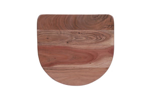 Porter Designs Clement Solid Acacia Wood Bar Stool With Sleek Design And Comfortable Scooped Seat Gray Wood 07-196-11-2098