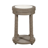 Spindle Leg Cocktail Table with Tray Top & Open Shelf - Elegant Brown Woodstone Finish Design