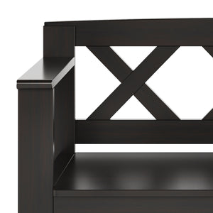 English Elm Amherst Solid Wood 36" Entryway Storage Bench - Transitional Design In Warm Hickory Brown Finish B136P158353