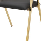 Christopher Knight Home® - Noble House - Gazo Modern Upholstered Dining Chair, Black and Gold - Set of 2