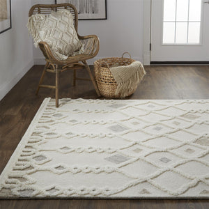 Feizy Rugs Anica Hand-tufted Wool Rug – Premium Quality Bohemian Style For Living Rooms, Bedrooms, And Nurseries Ivory,Tan,Silver Wool Anc8011fivy000f00