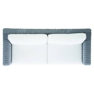Bernhardt Bernhardt Capri Outdoor Sofa With Handwoven Grey Mist Rope, Plush Faux-Down Cushions, Aluminum Frame - Made to Order OP1017C