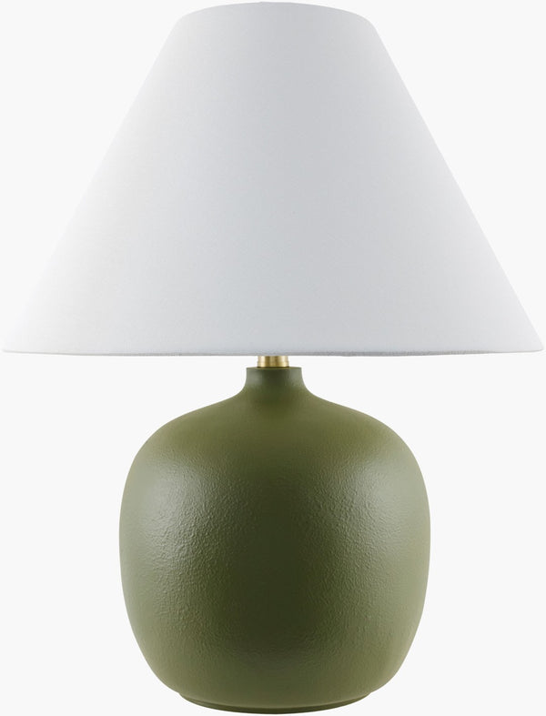 Livabliss Makurdi Hand-painted Resin Accent Table Lamp with Linen Shade for Warm Ambient Glow MKD-003