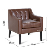 Christopher Knight Home® - Noble House - Deanna Contemporary Faux Leather Tufted Accent Chair