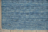 Nourison Perris PERR1 Handmade Woven No Border Indoor Only Contemporary  Rug Denim, Blue 100% Wool 99446222626