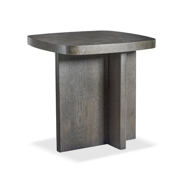 Bernhardt Bernhardt Monroe Stone Top Accent Table with Sculptural Wood Base for Modern Interiors 574114