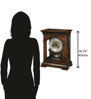 Hekman Furniture 630266 Exquisite Cherry Bordeaux Mantel Clock With Pendulum & Westminster Chime – Elegant Charm! Cherry Bordeaux Emporia Mantel Clock 630266