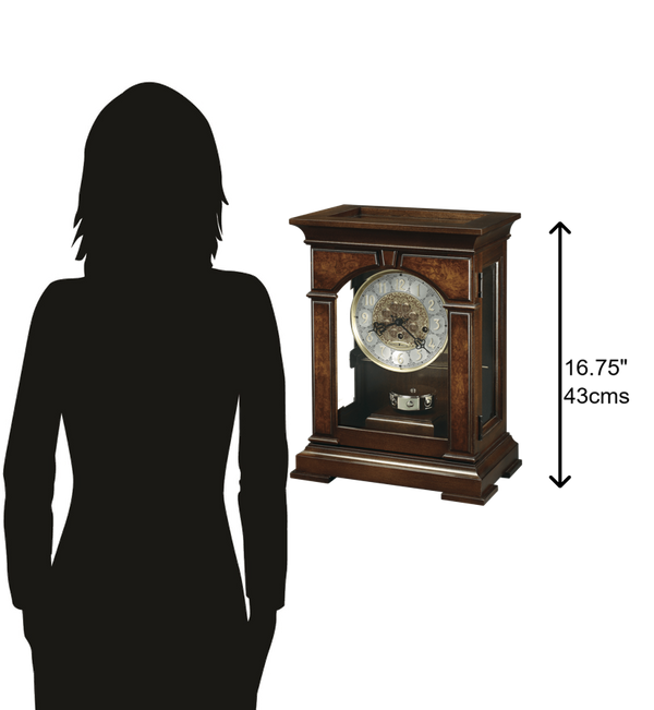 Hekman Furniture 630266 Exquisite Cherry Bordeaux Mantel Clock With Pendulum & Westminster Chime – Elegant Charm! Cherry Bordeaux Emporia Mantel Clock 630266