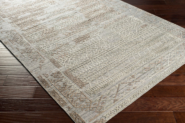 Surya Makalu Mkl-2300 2' X 3' Hand Loomed Rug - Elegant Global Design With Low Pile For Chic Home Décor Medium Gray Viscose,Wool Mkl2300-69