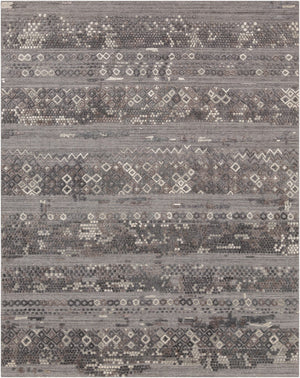 Surya Makalu Mkl-2300 2' X 3' Hand Loomed Rug - Elegant Global Design With Low Pile For Chic Home Décor Gray Viscose,Wool Mkl2302-23