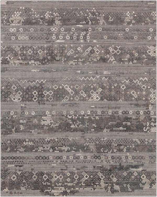 Surya Makalu Mkl-2300 2' X 3' Hand Loomed Rug - Elegant Global Design With Low Pile For Chic Home Décor Gray Viscose,Wool Mkl2302-23