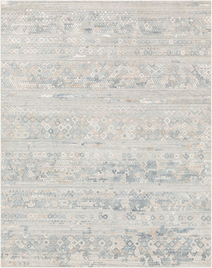 Surya Makalu Mkl-2300 2' X 3' Hand Loomed Rug - Elegant Global Design With Low Pile For Chic Home Décor Pale Blue Viscose,Wool Mkl2303-23