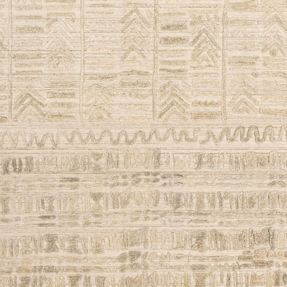 Surya Makalu Mkl-2300 2' X 3' Hand Loomed Rug - Elegant Global Design With Low Pile For Chic Home Décor Taupe Viscose,Wool Mkl2304-810