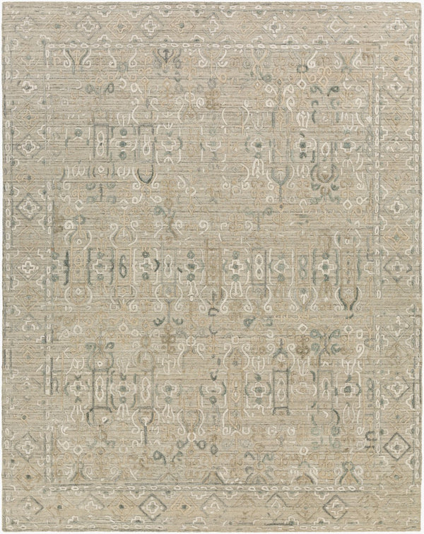 Surya Makalu Mkl-2300 2' X 3' Hand Loomed Rug - Elegant Global Design With Low Pile For Chic Home Décor Light Gray Viscose,Wool Mkl2306-23