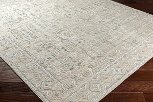 Surya Makalu Mkl-2300 2' X 3' Hand Loomed Rug - Elegant Global Design With Low Pile For Chic Home Décor Light Gray Viscose,Wool Mkl2306-23