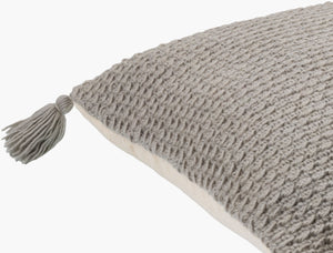 Surya Makrome Accent Pillow - 18"L X 18"W Cotton-wool Blend For Cozy Cottage-style Decor & Easy Care Light Sage Wool,Cotton Mko002-1818p