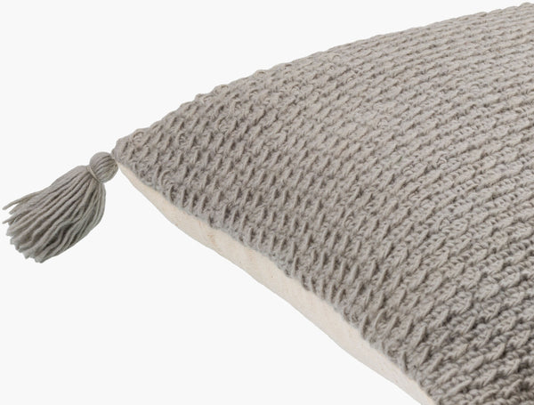 Surya Makrome Accent Pillow - 18"L X 18"W Cotton-wool Blend For Cozy Cottage-style Decor & Easy Care Light Sage Wool,Cotton Mko002-1818p