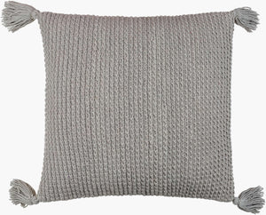 Surya Makrome Accent Pillow - 18"L X 18"W Cotton-wool Blend For Cozy Cottage-style Decor & Easy Care Light Sage Wool,Cotton Mko002-1818p