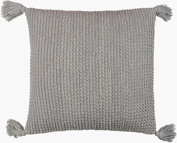 Surya Makrome Accent Pillow - 18"L X 18"W Cotton-wool Blend For Cozy Cottage-style Decor & Easy Care Light Sage Wool,Cotton Mko002-1818p